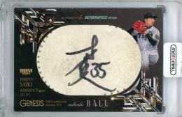 2025 BBM GENESIS 才木浩人 直筆サインボールカード【01/10 (1stナンバー)】 阪神タイガース
