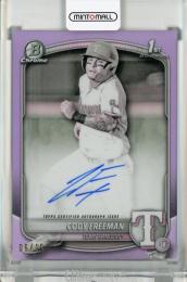 2025 Topps Bowman Chrome Cody Freeman Prospect Autographs Pearl Refractors #CPACFR【06/10】
