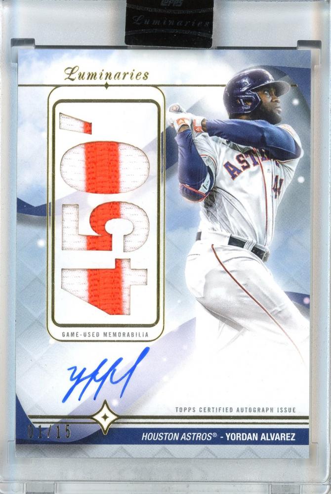 2020 Topps Luminaries Yordan Alvarez 亡くなり /15