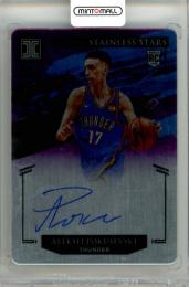 2020-21 Panini Impeccable Aleksej Pokusevski #SSA-QUI Stainless Stars Autograph Purple Parallel【08/49】 Thunder
