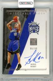 2020-21 Panini Impeccable Mike Bibby #IS-MBI Impeccable Shots Signature【86/99】《やや難あり カードサイズ大きめ》 Kings