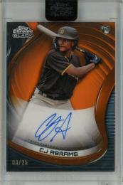 2022 Topps Chrome Black San Diego Padres CJ Abrams Autographs Orange #CBA-CA RC(ROOKIE YEAR!)(パラレル版) 08/25