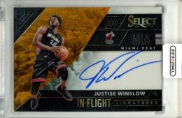 2016-17 Panini Select Justise Winslow #14 In Flight Signature Orange Prizm Parallel【36/60】 Heat