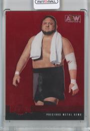 2022 Skybox Metal Universe AEW All Elite Wrestling  Samoa Joe Red PMG/#100 28/100