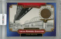 2022 Upper Deck Goodwin Champions 1940 Wheat Back and Memorial Cent Lincoln Memorial Dedication Coin Relics #LMCR-6 #白かけあり【07/22】