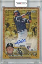 2023 Topps Gilded Collection Chicago White Sox Carlos Perez Topps Chrome Gold Etch Autographs Rose Gold #CGA-CP RC(ROOKIE YEAR!) (パラレル版) 20/25