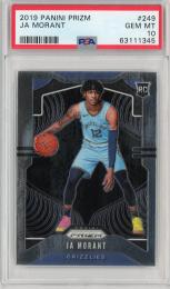 2019-20 Panini Prizm Memphis Grizzlies Ja Morant Base (PSA 10) (RC)