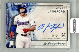 2025 Topps Museum Collection Wyatt Langford #SA-WL Showpieces Autograph Card【04/25】 Rangers