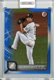 2022 Topps NPB  Bowman 千葉ロッテ 唐川侑己 Base,Blue 042/199