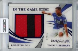 2021 Panini Immaculate Collection Leicester City Youri Tielemans In the Game Patches Premier League Sapphire(パラレル版) 12/25