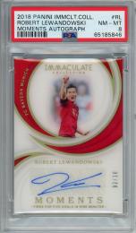 2018-19 Panini Immaculate Collection Soccer Robert Lewandowski Moments Autographs/#MO-RL【02/10】【PSA8】 FC Bayern Munnich