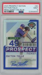 2024 PANINI Prospect Edition Holo Prospect Ticket Signatures Blue #80 / PAYTON TOLLE(Boston Red Sox) 【053/149】 [PSA9/MINT]