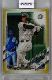 2021 Topps NPB Chrome  西川僚祐 (千葉ロッテマリーンズ) Gold Refractors ※初期傷あり 30/50