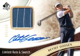2014 UPPER DECK SP Authentic Golf  Retief Goosen Autograph & Tournament Worn Memorabilia 065/100