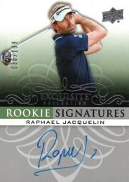 2014 UPPER DECK Exquisite Collection Golf  Raphael Jacquelin Autograph 030/199