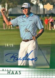 2012 UPPER DECK SP Game Used Golf  Bill Haas Autograph 10/25