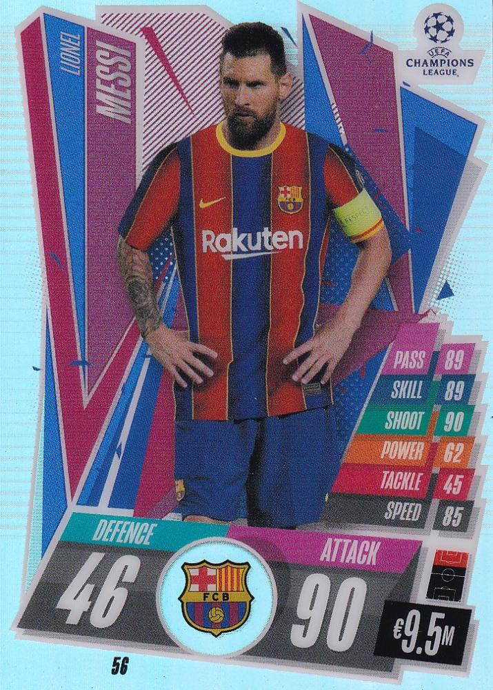 2020－21TOPPS MATCH ATTAX リオネル・メッシ バルセロナ 299シリ