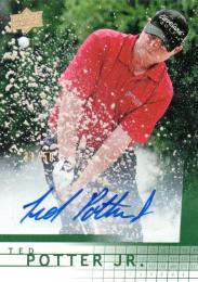 2014 UPPER DECK SP Game Used Golf  Ted Potter Jr. Autograph 31/50