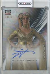 2025 Topps Star Wars Chrome Galaxy Jennifer Beals as Garsa Fwip Galaxy Autographs Wave Refractor #GAJB【78/99】