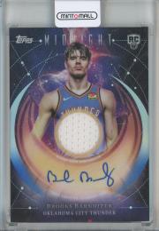 2025-26 Topps Midnight Brooks Barnhizer Rookie Jersey Autographs #RJABB Oklahoma City Thunder