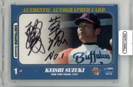 2017 BBM タイムトラベル1975  鈴木啓示 直筆サインカード【23/75】 近鉄バファローズ