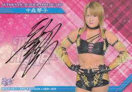 2020 BBM 女子プロレス TRUE HEART  中森華子 直筆サインカード 77/92
