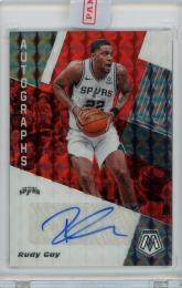 2019-20 PANINI Mosaic Rudy Gay Autographs Mosaic Choice Fusion Red No.AM-RGY