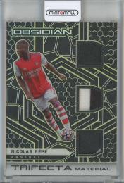 2021-22 Panini Obsidian Nicolas Pepe Trifecta Material Electric Etch Yellow #20【04/10】 Arsenal FC