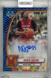 2024-25 Topps Bowman University Chrome Derik Queen Prospects Autographs Black & Blue Stealth Refractor #19 1st【035/100】 Maryland