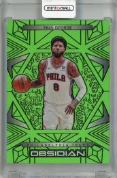 2024-25 Panini Obsidian Paul George Electric Etch Green Flood #118 ※裏面傷あり【14/25】 Philadelphia 76ers