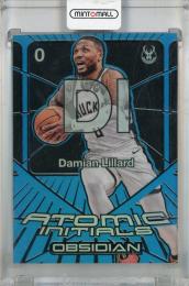 2024-25 Panini Obsidian Damian Lillard Atomic Initials Electric Etch Blue Flood #10【03/30】 Milwaukee Bucks