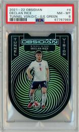 20921-22 Obsidian  Declan Rice Tunnel Vision Green 【PSA 8】(ジャージナンバー) 4/5