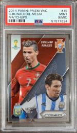 2014 Panini Prizm Fifa World Cup Portugal/Argentina Cristiano Ronaldo / Lionel Messi #19 Matchups 【PSA9(MK)】