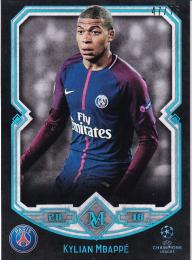 2017-18 Topps Museum Collection UEFA Champions League Paris Saint-Germain Kylian Mbappe Base Sapphireパラレル版 47/75