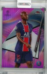 2020-21 Topps Finest UEFA Champions League Paris Saint-Germain Danilo Pereira Base Pink Prism(パラレル版) 071/125