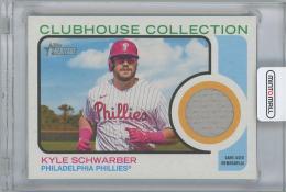 2022 TOPPS Heritage Clubhouse Collection Relics / KYLE SCHWARBER (Philadelphia Phillies)