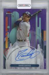 2025 TOPPS Finest Autographs Purple Refractors / DAVID JUSTICE(Atlanta Braves) 【081/125】