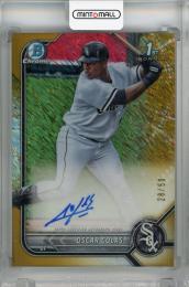 2022 Topps Bowman Oscar Colas Chrome Prospect Autographs Gold Shimmer #CPA-OCS 1st 【28/50】 Chicago White Sox