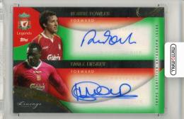 2022-23 Topps Liverpool FC Team Set Robbie Fowler & Emile Heskey Green Dual Autograph【22/50】 Liverpool FC