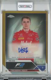2023 Topps Chrome Formula 1 Racing  Frederik Vesti Chrome Autographs/Gold Refractors 5/50