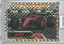 2023 Topps Chrome Formula 1 Racing  Carlos Sainz Base/F1 Drivers/Gold Checker Flag X-fractors/#20 37/50