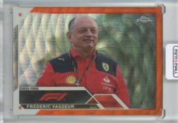 2023 Topps Chrome Formula 1 Racing  Frederic Vasseur Base/F1 Crew Team/Wave Orange Refractors/#96 4/25