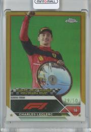 2023 Topps Chrome Formula 1 Racing  Charles Leclerc Base/Grand Prix Winners/#146/Gold Refractors 29/50