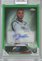 2023 Topps Chrome Formula 1 Racing  Roy Nissany Chrome Autographs/Green Refractors 35/99