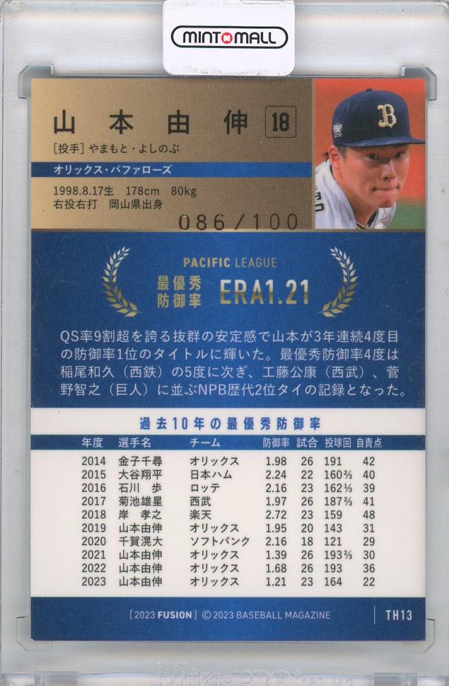 BBM2023CROWN 山本由伸 100枚限定カード ミントモール / MINT 札幌店 / 2021 BBM ICONS セット 山本由伸