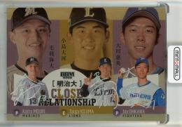 2026 BBM Rookie Edition 毛利海大/小島大河/大川慈英 CLOSE RELATIONSHIP 金紙ホロ箔サイン【47/50】 千葉ロッテマリーンズ/埼玉西武ライオンズ/北海道日本ハムファイターズ