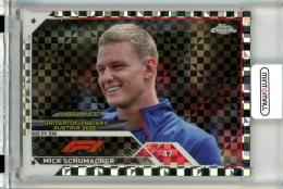 2023 Topps Chrome Formula 1  Mick Schumacher #176 Checker Flag X fractor