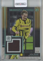 2024-25 Topps Museum Collection UEFA Club Competitions Julian Brandt Meaningful Materials #MMSRJU【101/199】 Borussia Dortmund
