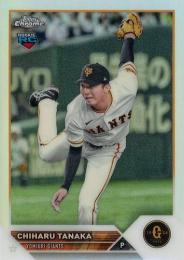 2023 TOPPS Chrome NPBプロ野球 #28 田中千晴(巨人) リフラクターパラレル版 レギュラーカード RC