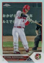 2023 TOPPS Chrome NPBプロ野球 #36 西川龍馬(広島) リフラクターパラレル版 レギュラーカード